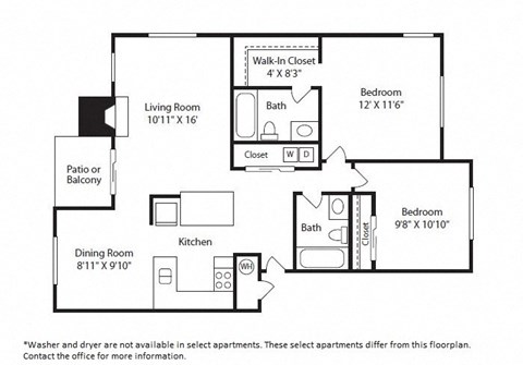 Nickel Creek Apartments in Lynwood, Washington B2 Floor Plan